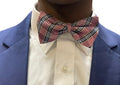 Pink salmon navy blue plaid  image 0