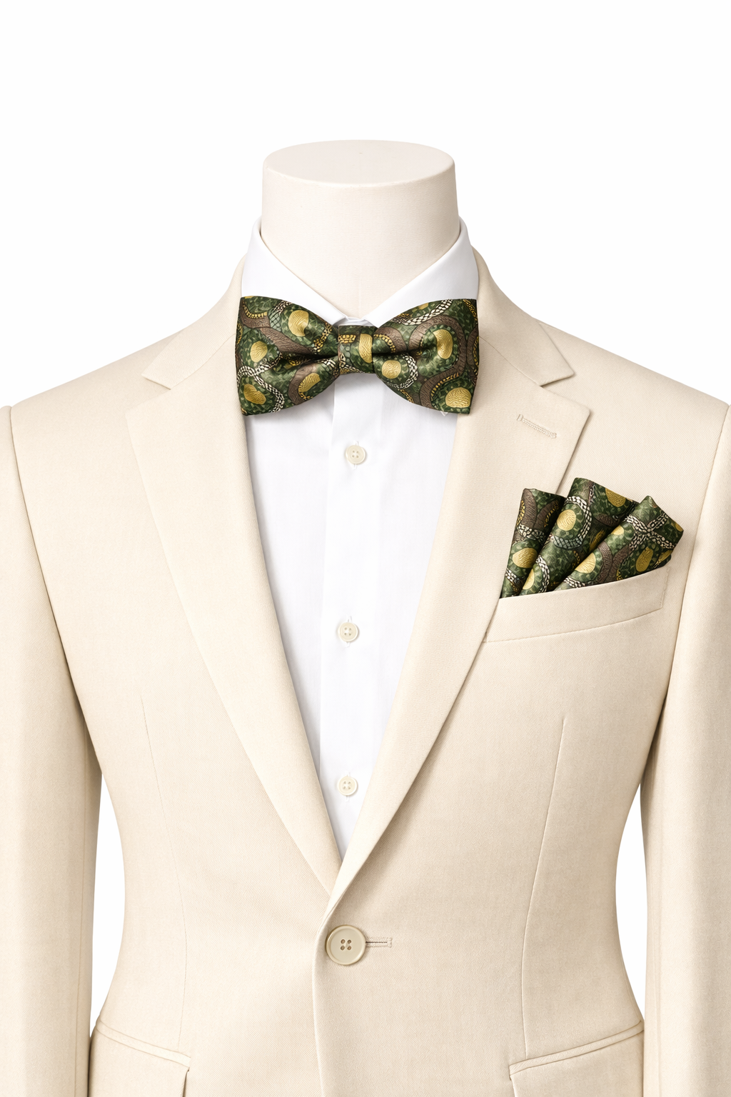 Tribe Vibe — 100% Silk Bow Tie & Pocket Square Set