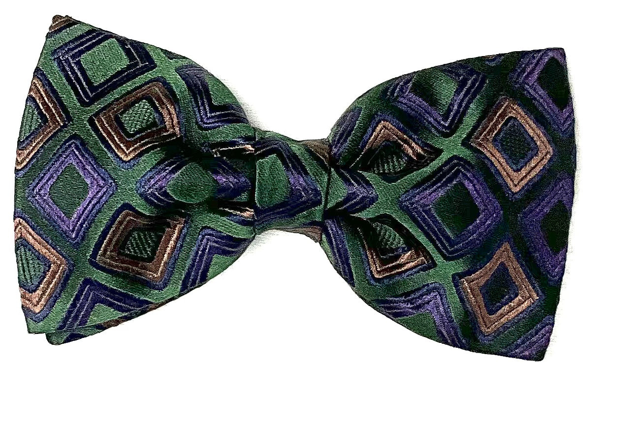 Emeralds and Diamonds  clip on Bow tie  image 0